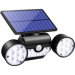 Lumiere solaire lampe puissante led clairage scurit solaire appliques murales spot projecteur exterieur ...