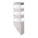 Applique pyramide inox 48 led smd 12w lumihome inox - blanc - neutre - 4000k