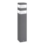 Borne pyramide inox 30 led smd 8. 5w 12v 40cm lumihome blanc - neutre - 4000k - anthracite