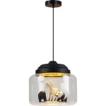 Luminaire lampe suspendue en verre animale cr�ative d'enfants, lampe de plafond d�corative, lustre plafonnier ...