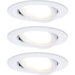 Luminaire � led encastrable led int�gr�e paulmann coin slim 93875 n / a 18 w blanc mat jeu de 3
