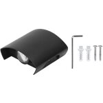 Luminaire mural led ext�rieur waterproof en aluminium noir, lumi�re blanche 110?265v avec 2 leds pour ...