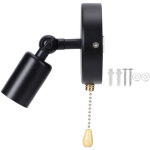 Luminaire mural vintage e26 / e27 � t�te orientable pour chambre ou bureau, 85 - 245v, noir (sans ampoule) ...