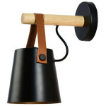 Luminaire murale moderne en bois noir, lampe de chevet �l�gante pour couloir et chambre