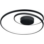 Luminaire semi - affleurant del dcoratif swirl intgr noir, 3000k