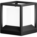 Luminaire sur pied aluminium 25, 5 cm ip65 graphite e27 carr� luminaire ext�rieur moderne