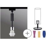 Luminaire sur rail haute tension paulmann 96919 eec: selon lampoule (a + + - e) monophas 20 w noir (mat), ...