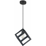 Etc - shop - suspension cage salon pi�ce suspension plafonnier noir en kit, ampoules led incluses