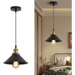 Luminaire suspendu industriel en fer forg� pour �lot de cuisine, d�cor de ferme, luminaire suspendu en ...