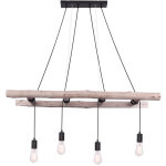 Luminaire suspendu vintage �chelle en bois suspension lampe plafonniers salon �clairage globo 15348 - ...
