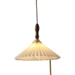 Luminaire suspension d�me en verre transparent vintage industrielle avec base e27 en laiton cuivre lustre ...