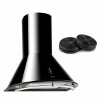 Lumio neo hotte aspirante + 2 filtres recyclage d'air 610 m / h noir
