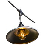 Lumisky - guirlande chapeau acier bowl galva gris acier 6m 10xe27