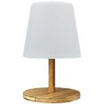 Lumisky - lampe de table sans fil standy mini wood - h25 cm - pied en bambou naturel - led blanc chaud ...