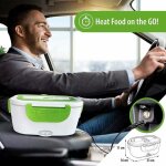 Lunch box chauffante �lectrique 2 en 1 pour voiture / camion et bureau 220v & 12v 40w, gamelle chauffante ...