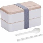 Lunch box chauffante electrique, bento box isotherme gamelle chauffante avec couche double avec une paire ...