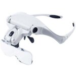 Lunettes loupe avec lumi�re mains libres, bandeau lupen avec 2 lumi�res led pour loisirs, lecture, �lectricien ...