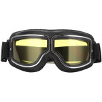 Lunettes de motocross anti - vent et sable, monture noire et verres jaunes, r�glables pour sports extr�mes ...