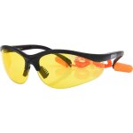 Lunette de protection - jaune avec bouchons d'oreille Lunette de protection - jaune avec bouchons d'oreille