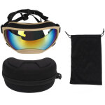 Lunettes de protection solaire pour chiens - monture kaki, verres rouges anti - uv pour animaux