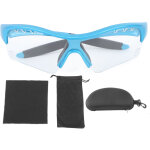 Lunettes de soleil enfants anti - vent uv pour randonn�e, cadre bleu et verres transparents, lunettes ...