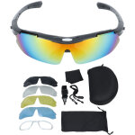 Lunettes de soleil polaris�es pour cyclisme, p�che et vtt - noir brillant