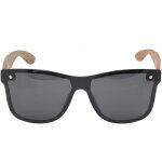 Lunettes de soleil polaris�es sans monture en bois avec verres miroir uv400 pour ext�rieur noir