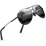 Lunettes de soleil polaris�es unisexes style aviateur