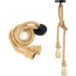Lustre en corde de chanvre double t�te suspendue lumi�re pendante industrielle lustre en corde de chanvre ...