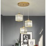 Lustre en cristal � 3 t�tes, applique murale pour couloir, plafonnier e27, applique murale pour cuisine, ...