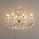 Kosilum - lustre cristal or rose baroque 8 bras - pavia