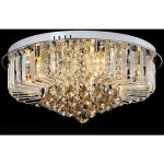 Senderpick - lustre en cristal, lustre moderne 220 v, plafonnier en cristal clair pour entre, salon, ...