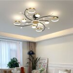 Lustre encastr� moderne, �clairage tricolore, plafonnier led en cristal, luminaire d�coratif, �clairage ...