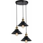 Vurahome - lustre industriel vintage 3 lumiere suspension industrielle design vintage industriel lustre ...