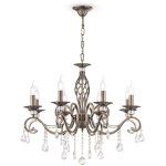 Maytoni - grace lustre en laiton et cristal, 8 lumi�res, e14
