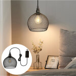 Lustre led suspendu, lustre d'ext�rieur � piles pour terrasse, lumi�re chaude, avec t�l�commande