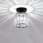 Stoex - lustre moderne noir plafonnier en verre lampe de plafond en cristal plafonnier cr�atif e27 pour ...