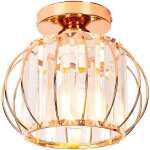 Lustre moderne or rose lampe de plafond en cristal plafonnier en verre plafonnier cr�atif e27 pour couloir ...