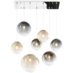 Lustre moderne top light big eclipse 1194 cr s7 rmix mc e27 led plafonnier en verre sph�re globe