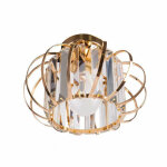 Lustre de plafond e27 design moderne m�tal chrome or argent or