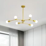 Comely - lustre plafonnier e27 6 lumières lustre plafonnier or avec bras lumineux ajustables postuler ... Comely - lustre plafonnier e27 6 lumières lustre plafonnier or avec bras lumineux ajustables postuler ...