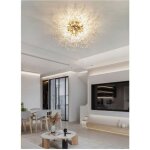 Lustre plafonnier or moderne cristal feux d'artifice g9 pn - 13