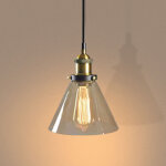 Lustre r�tro suspension luminaire d'int�rieur industriel e27 plafonnier en verre noir pour chambre cuisine ...