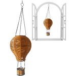 Lustre solaire ext�rieur - lanterne solaire v�randa - rotin r�sistant aux