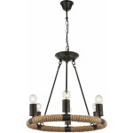 Lustre suspendu en corde de chanvre lampe suspendue au plafond avec variateur filament dans un ensemble ...