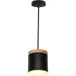 Lustre suspension fer forg intrieur minimaliste moderne e27 lampe suspension dcorative (noir)