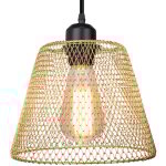 Lustre suspension industrielle en m�tal cage 20cm style r�tro creative corde r�glable lumi�re pour salon ...