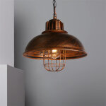Lustre suspension industrielle r�tro e27 33cm bronze plafonnier luminaire cuisine caf� salon restaurant ...