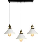 Lustre suspension industrielle vintage en m�tal fer r�tro abat - jour luminaire 22cm lampe plafonnier ...