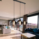 Lustre suspension industrielle vintage rtro cage forme de globe e27 20cm pour chambre salon noir - 3 ...